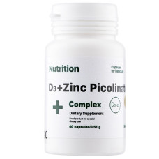Вітамінно-мінеральний комплекс EntherMeal D3 + Zinc Picolinate Complex+ 60 Caps