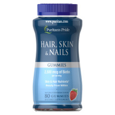 Комплекс для шкіри, волосся, нігтів Puritan's Pride Hair Skin & Nails Gummies 80 Gummies Strawberry
