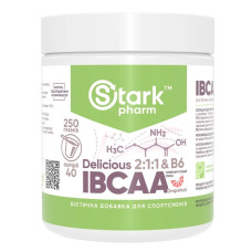 Амінокислота BCAA для спорту Stark Pharm Stark IBCAA 2:1:1 Delicious & B6 Powder 250 g /40 servings/ Грейпфрут