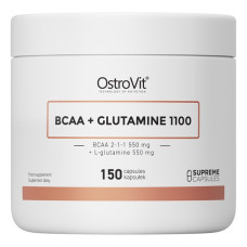 Амінокислота BCAA для спорту OstroVit BCAA + Glutamine 1100 mg 150 Caps