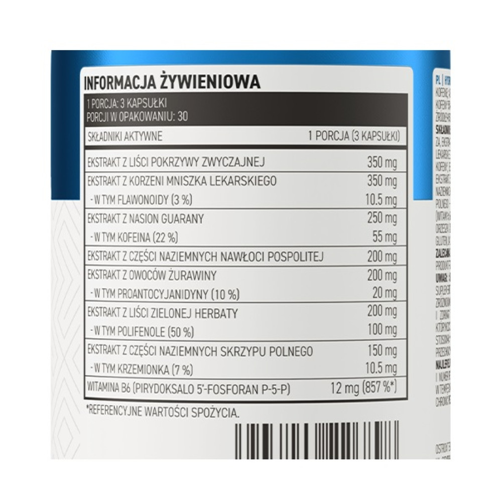 Комплексний жироспалювач OstroVit Hydro Out Diuretic 90 Caps