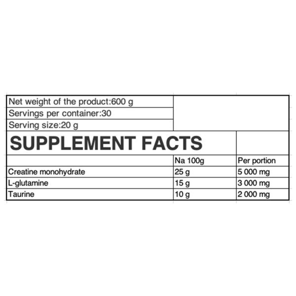 Креатин моногідрат OstroVit CGT 600 g /30 servings/ Peach