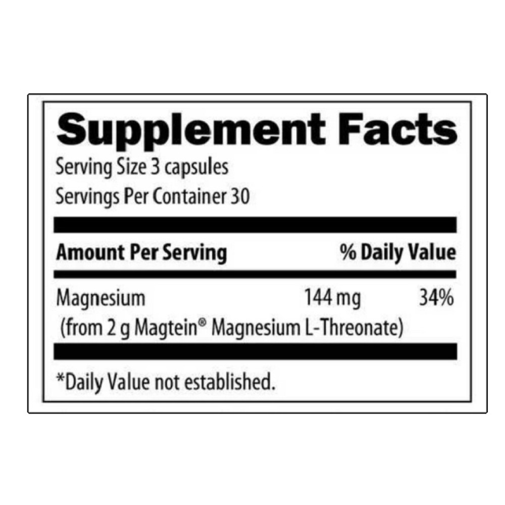 Мікроелемент Магній Swanson Magnesium L-Theonate 90 Veg Caps