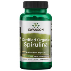 Спіруліна Swanson Spirulina Certified Organic 180 Tabs