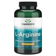 Аргінін Swanson L-Arginine 500 mg 200 Caps