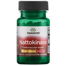 Комплекс для профілактики тиску та кровообігу Swanson Nattokinase 2000 Fibrinolytic Units 100 mg 30 Caps