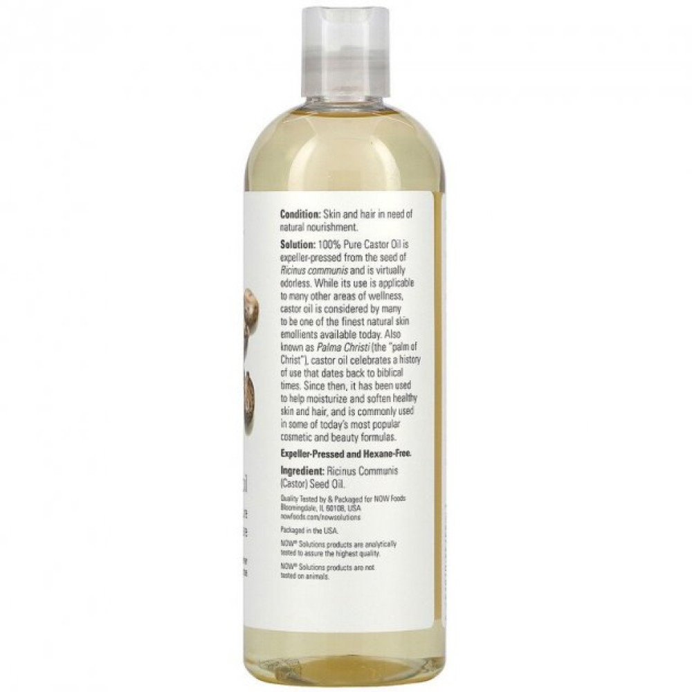 Покращення роботи кишечника NOW Foods Castor Oil 473 ml