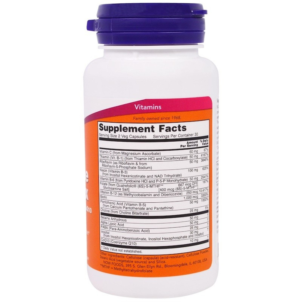 В комплекс NOW Foods Coenzyme B-Complex 60 Veg Caps