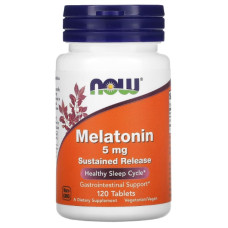 Мелатонін для сну NOW Foods Melatonin 5 mg 120 Tabs