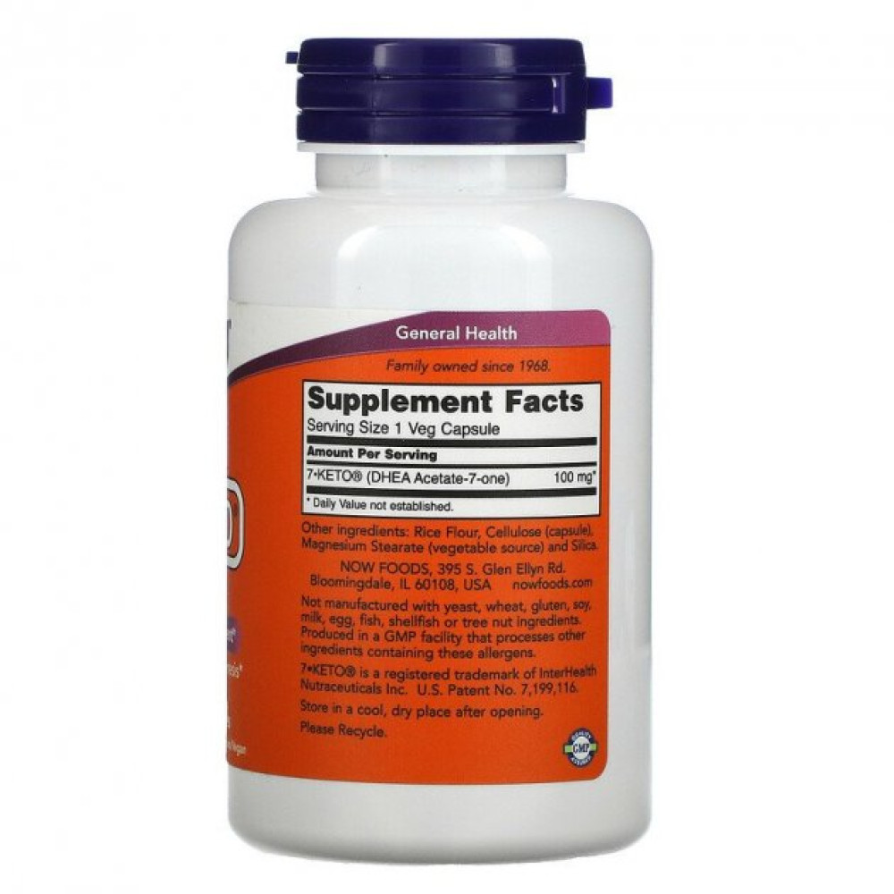ДГЕА NOW Foods 7-Keto-DHEA 100 mg 120 Veg Caps