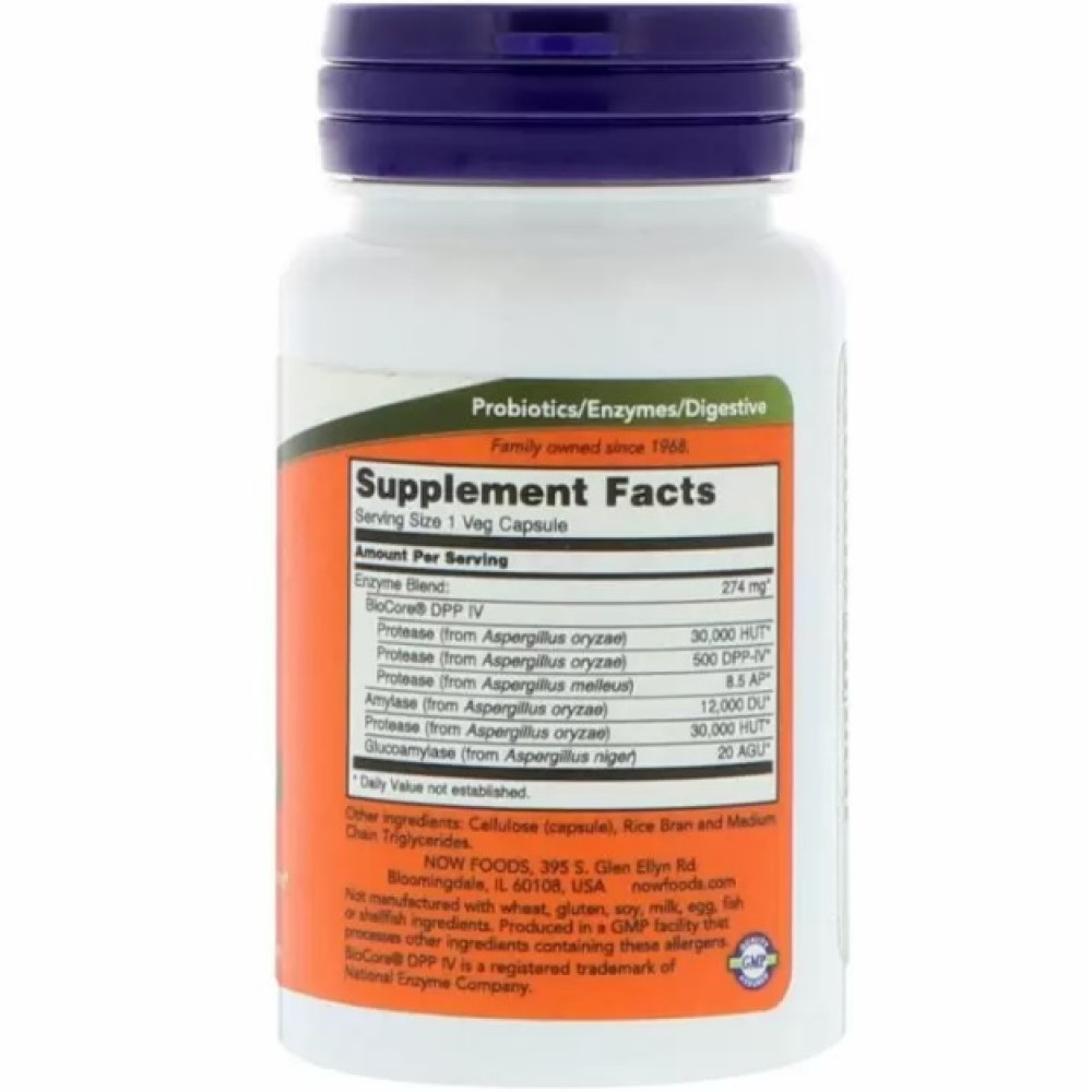 Травні ферменти NOW Foods Gluten Digest 60 Veg Caps