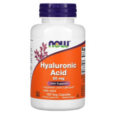 Комплекс для суглобів NOW Foods Hyaluronic Acid with MSM 120 Veg Caps