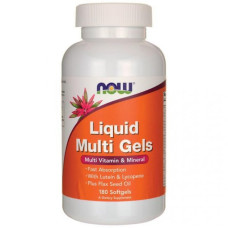 Вітамінно-мінеральний комплекс NOW Foods Liquid Multi Gels 180 Softgels