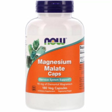 Мікроелемент Магній NOW Foods Magnesium Malate 180 Veg Caps