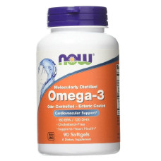 Омега 3 NOW Foods Omega-3 Molecularly Distilled Softgels 90 Softgels