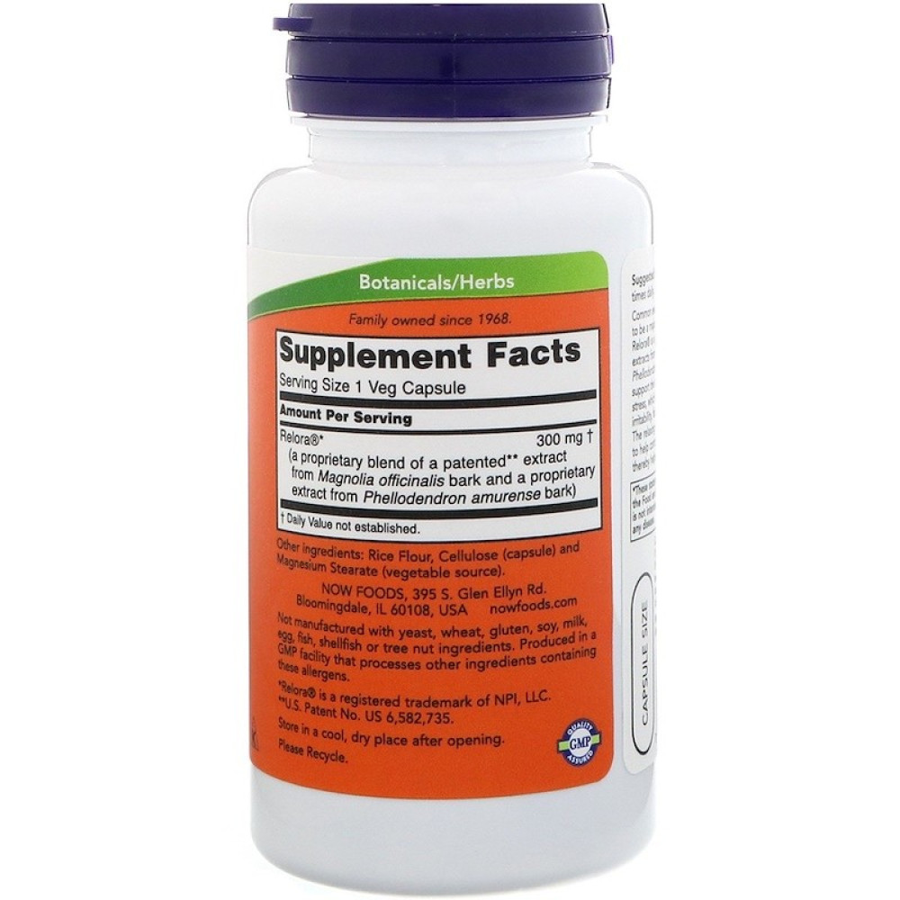Суміш екстрактів NOW Foods Relora 300 mg 120 Veg Caps