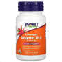 Вітамін D NOW Foods Vitamin D3 5000 IU 120 Chewables Natural Mint Flavor