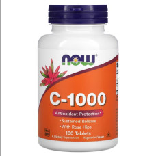 Вітамін C NOW Foods Vitamin C-1000 with Rose Hips SR 100 Tabs