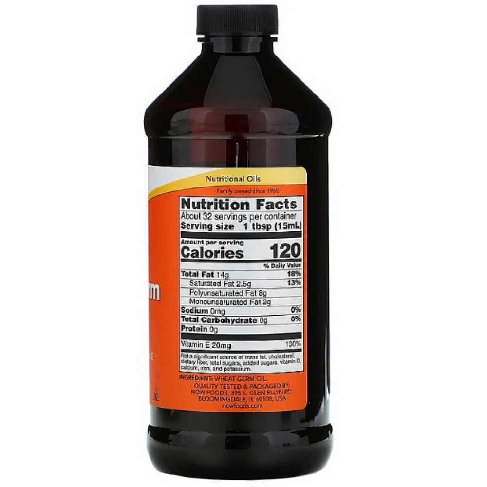 Олія зародків пшениці NOW Foods Wheat Germ Oil 473 ml /31 servings/