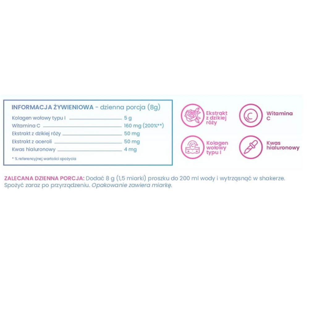 Хондропротектор (для спорту) Activlab Kolagen Beauty 200 g /25 servings/ Strawberry Raspberry