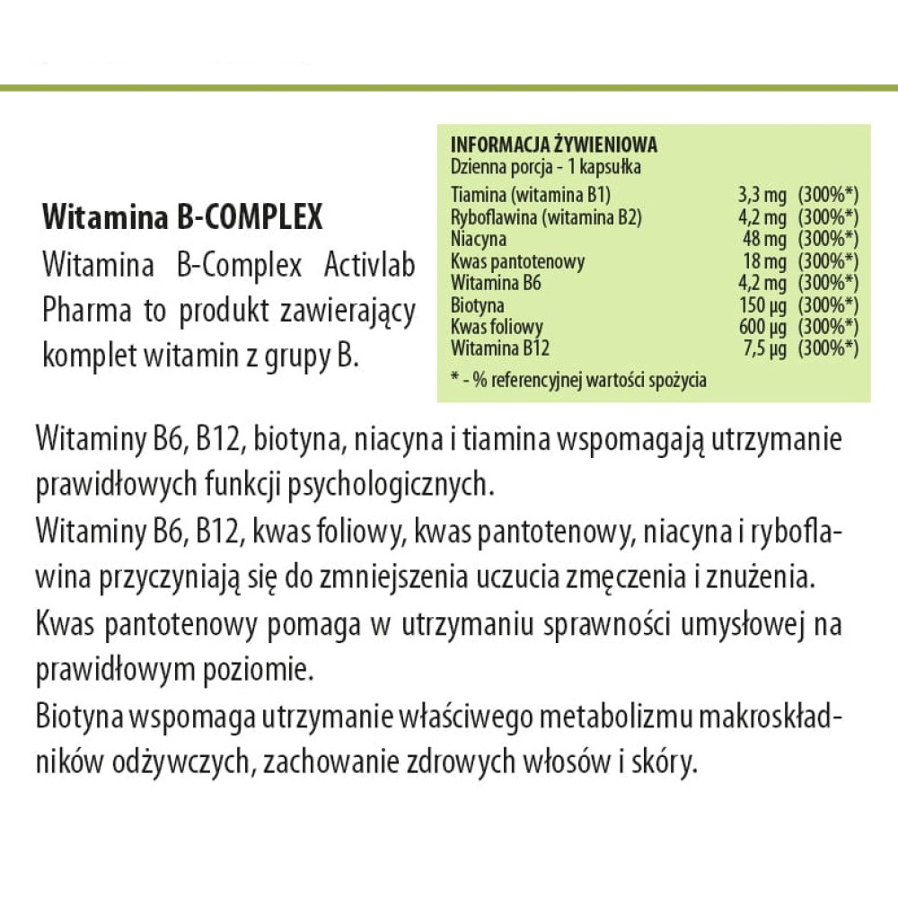 Вітамін B для спорту Activlab Vitamin B-Complex 60 Caps
