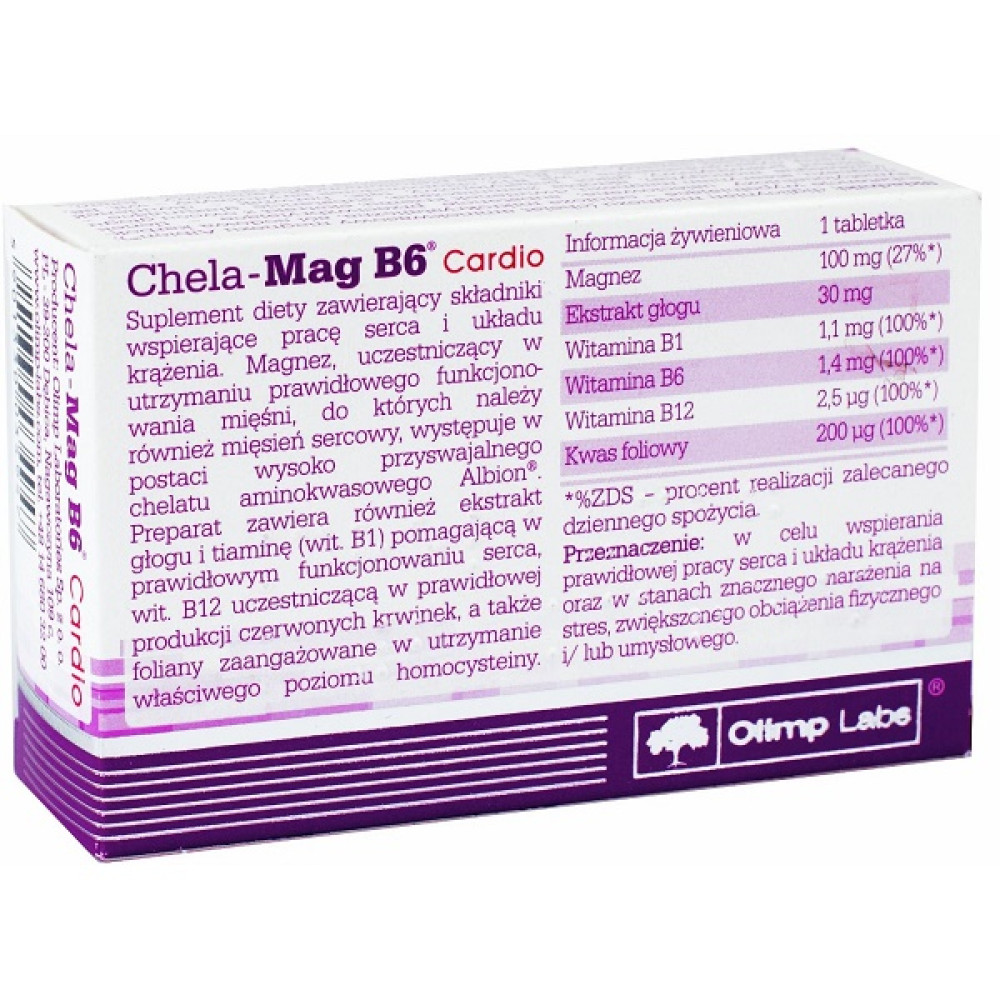 Вітамінно-мінеральний комплекс для спорту Olimp Nutrition Chela-Mag B6 Cardio 30 Tabs