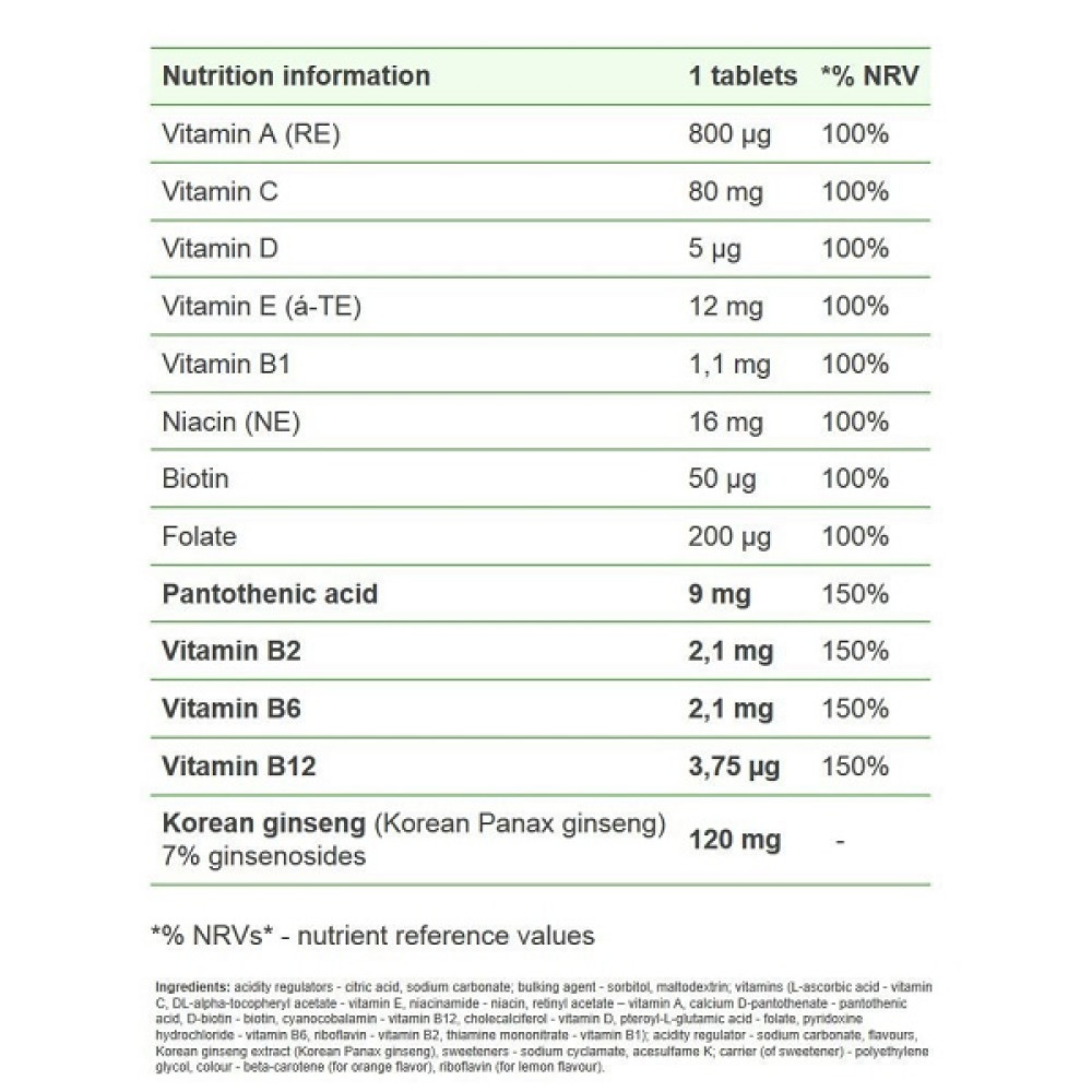 Мультивітаміни для спорту Olimp Nutrition Gold Vit complex+Ginseng 20 Tabs Orange