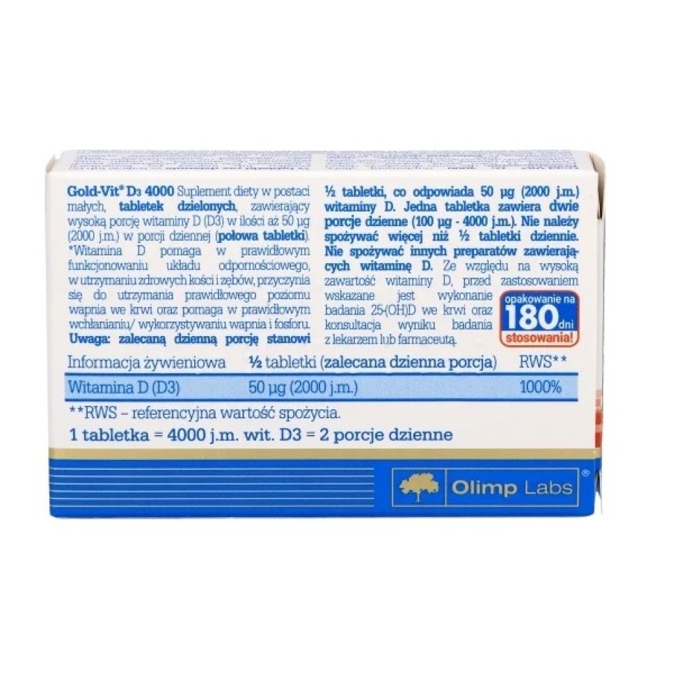Вітамін D для спорту Olimp Nutrition Gold-Vit D3 4000 90 Tabs