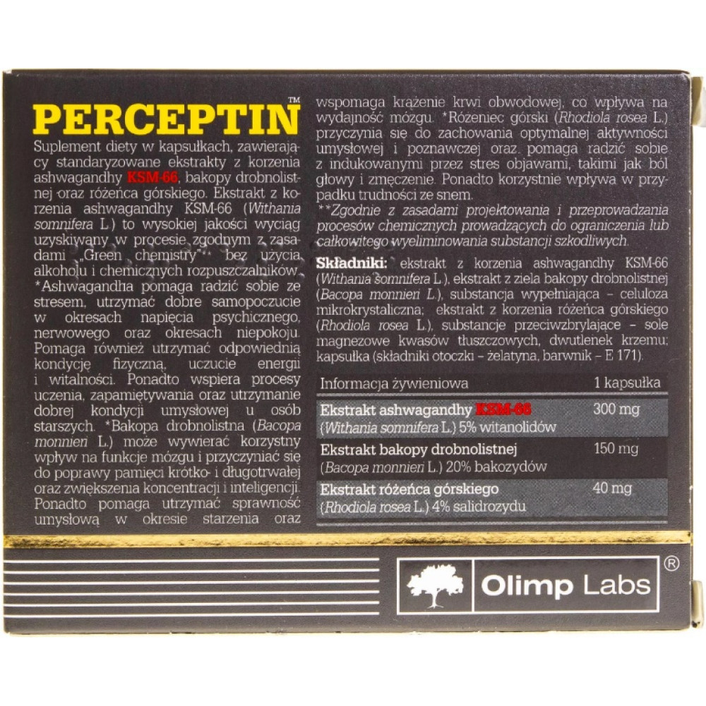 Натуральна добавка для спорту Olimp Nutrition Perceptin 30 Caps