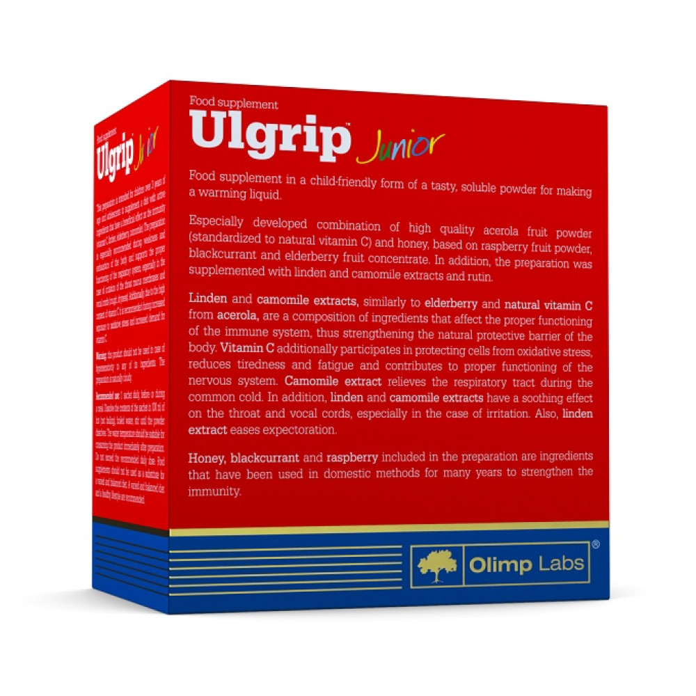 Натуральна добавка для спорту Olimp Nutrition Ulgrip Junior 10 х 6,5 g Raspberry