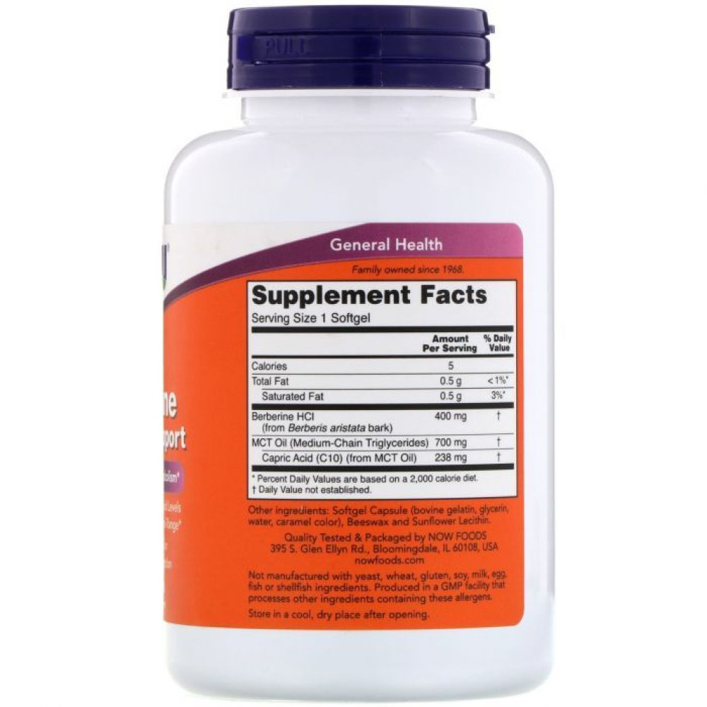 Барбарис NOW Foods Berberine Glucose Support 90 Softgels