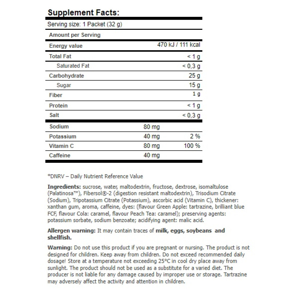 Енергетик Amix Nutrition Performance Amix Rock´s Gel Free with caffeine 32 g Green Apple