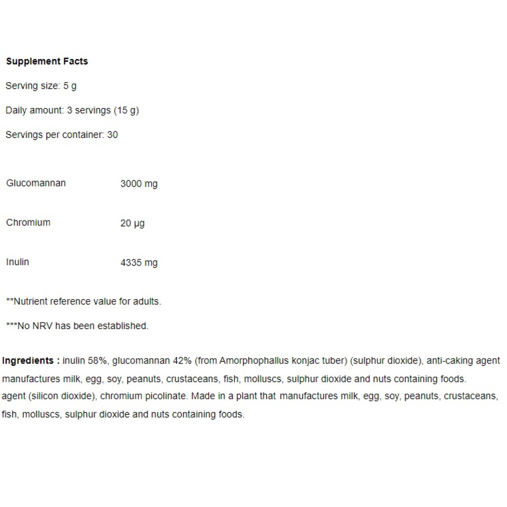 Натуральна добавка для спорту BioTechUSA Glucomannan Chromium 225 g /30 servings/