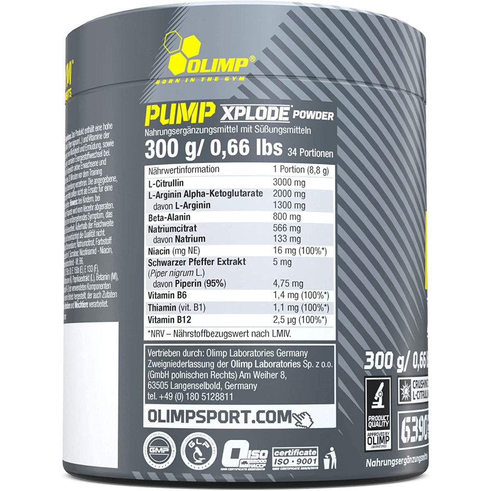 Комплекс до тренування Olimp Nutrition Pump Xplode Powder 300 g /33 servings/ Cola