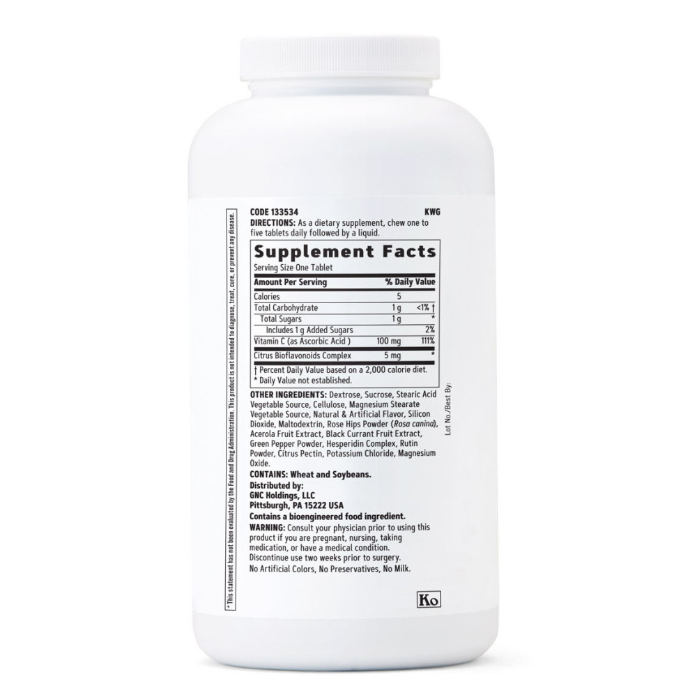 Вітамін C GNC Chewable C 100 mg 360 Veg Tabs Berries
