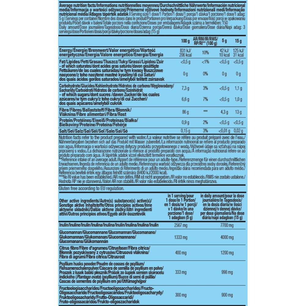Клітковина BioTechUSA Fiber Mix 225 g /45 servings/ Unflavored