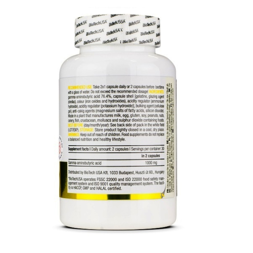 Амінокомплекс для спорту BioTechUSA GABA 60 Caps