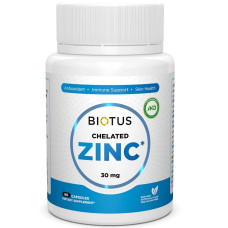 Мікроелемент Цинк Biotus Chelated Zinc 30 mg 60 Caps BIO-530340