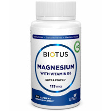 Мікроелемент Магній Biotus Magnesium with Vitamin B6 100 Caps BIO-530197