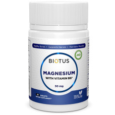 Мікроелемент Магній Biotus Magnesium with Vitamin B6 30 Tabs BIO-530272