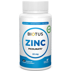 Мікроелемент Цинк Biotus Zinc Picolinate 22 mg 100 Caps BIO-530487