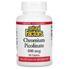 Мікроелемент Хром Natural Factors Chromium Picolinate 500 mcg 90 Tabs