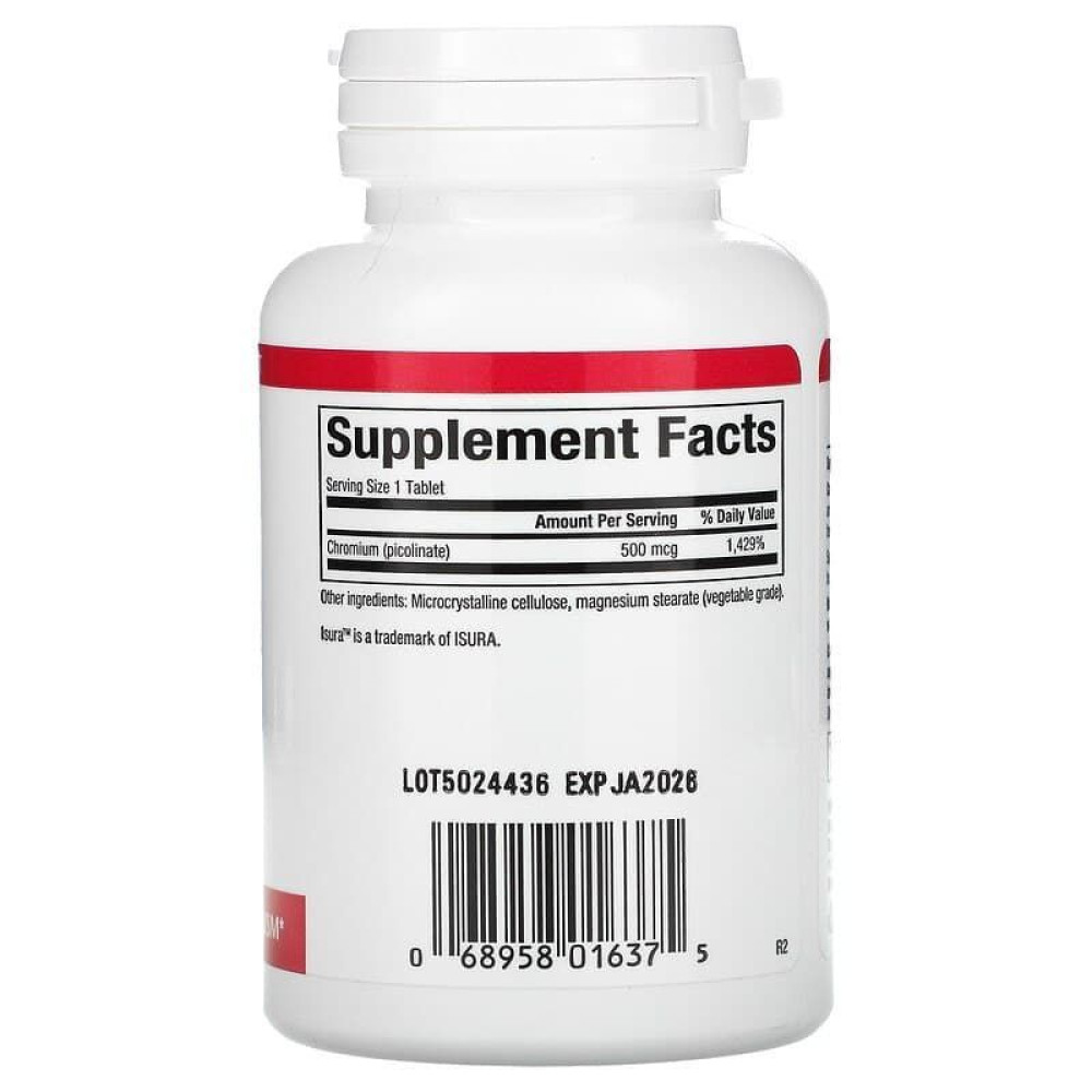 Мікроелемент Хром Natural Factors Chromium Picolinate 500 mcg 90 Tabs