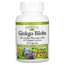 Гінкго Білоба Natural Factors Herbal Factors Ginkgo Biloba 60 Caps