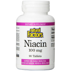 Ніацін Natural Factors Niacin 100 mg 90 Tabs