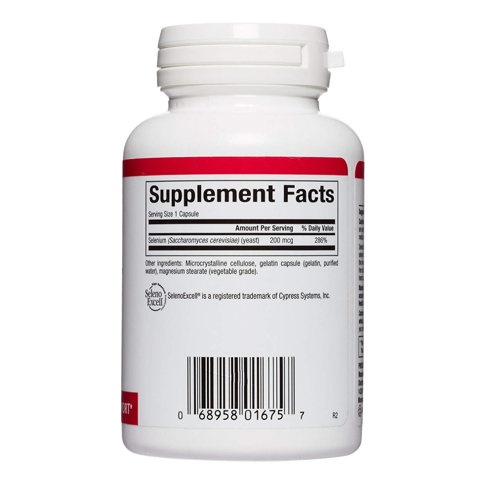 Селен Natural Factors SelenoExcell, Selenium 200 mcg 90 Caps