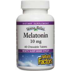 Мелатонін для сну Natural Factors Stress-Relax Melatonin 10 mg 60 Chewable Tabs