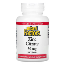 Мікроелемент Цинк Natural Factors Zinc Citrate 50 mg 90 Tabs