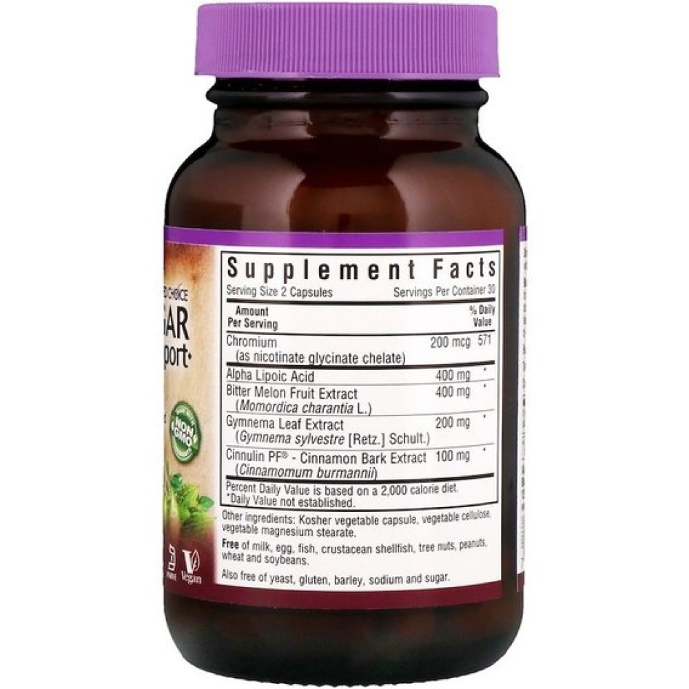Комплекс для профілактики діабету Bluebonnet Nutrition Targeted Choice, Blood Sugar Support 90 Veg Caps BLB2018