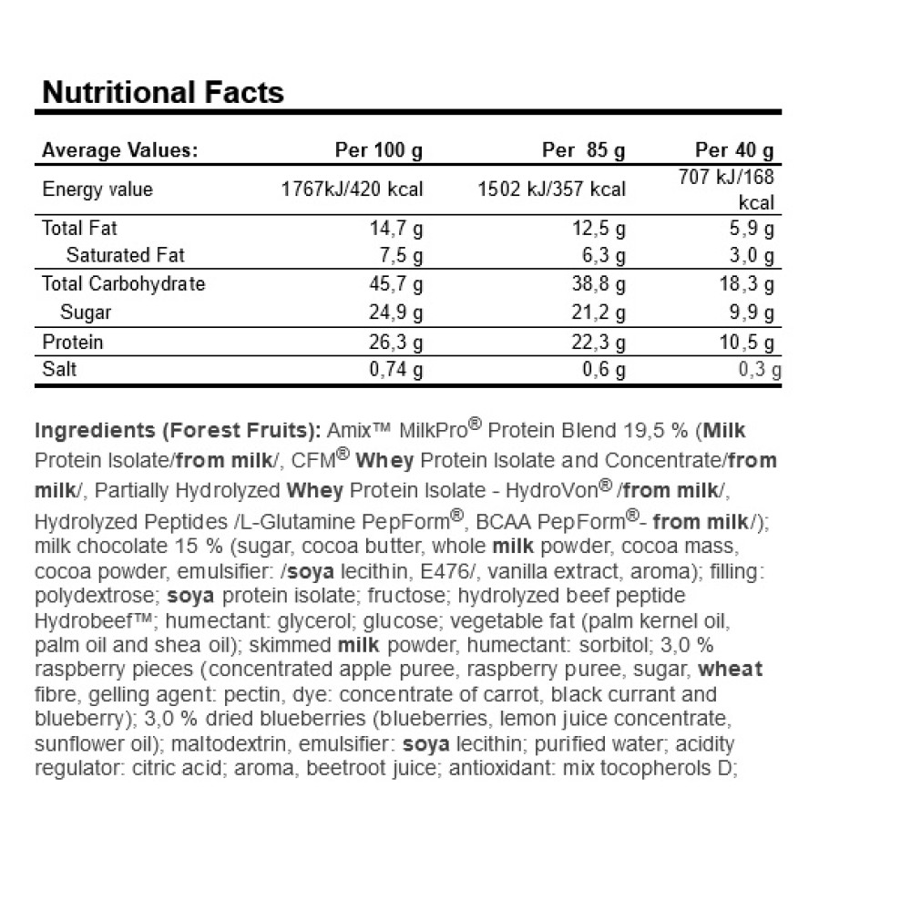 Протеїновий батончик Amix Nutrition Exclusive Protein Bar 85 g Forest Fruits
